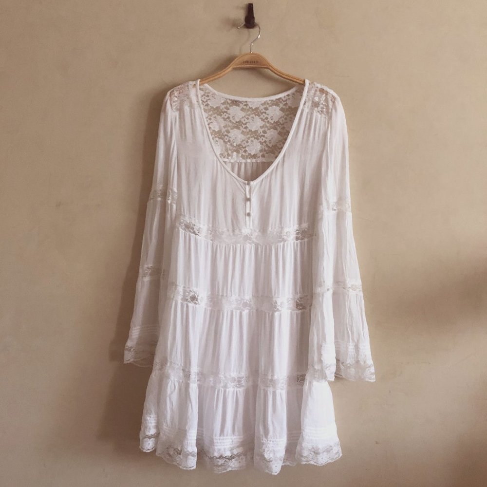 Flirty Babydoll Style White Dress